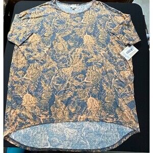 NWT LuLaRoe Womens 2X Irma Top Tunic Short Sleeve High Low Plus Size Shirt